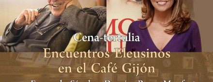 Reyes Monforte en la tertulia de los Encuentros Eleusinos en el Café Gijón