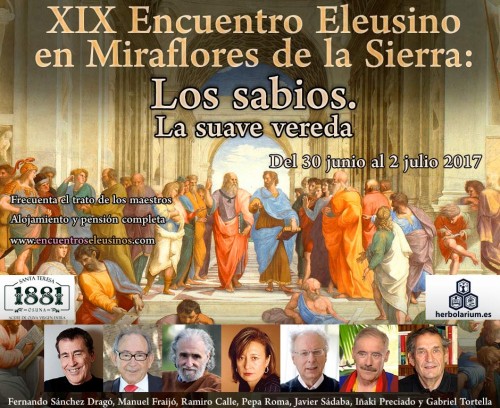 Programa del XIX Encuentro Eleusino en Miraflores: “Los sabios. La suave vereda”