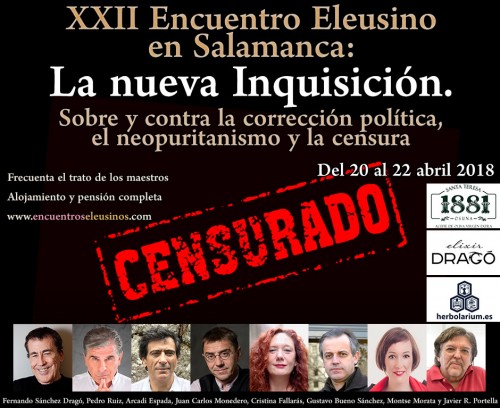 Programa del XXII Encuentro Eleusino en Salamanca: “La nueva Inquisición”